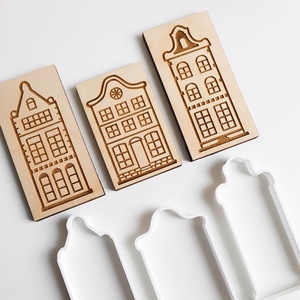 Mézeskalács ház készítő szett  Dutch vastag vonalas, Otthon & Életmód, Konyhafelszerelés, tálalás, Sütés, főzés, Sütidísz, , MESKA