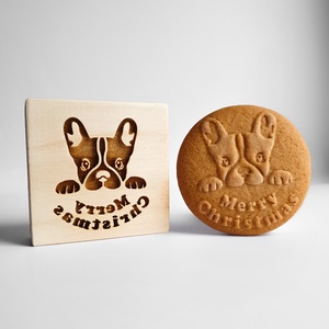 Francia bulldog sütipecsét - Mézeskalácshoz és spekulatius kekszhez - otthon & életmód - konyhafelszerelés, tálalás - sütés, főzés - sütidísz - Meska.hu