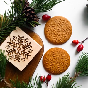 Levél csillag sütipecsét - Mézeskalácshoz és spekulatius kekszhez - otthon & életmód - konyhafelszerelés, tálalás - sütés, főzés - sütidísz - Meska.hu