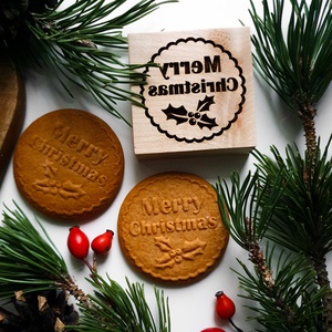 Merry Christmas sütipecsét- Mézeskalácshoz és spekulatius kekszhez - otthon & életmód - konyhafelszerelés, tálalás - sütés, főzés - sütidísz - Meska.hu