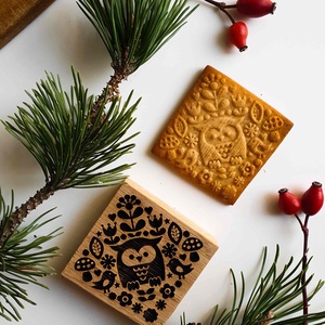 Skandináv stílusú bagoly sütipecsét - Mézeskalácshoz és spekulatius kekszhez - otthon & életmód - konyhafelszerelés, tálalás - sütés, főzés - sütidísz - Meska.hu