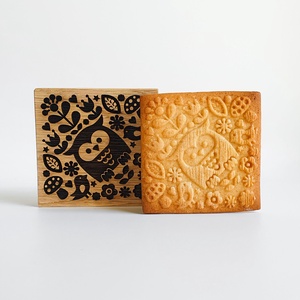 Skandináv stílusú bagoly sütipecsét - Mézeskalácshoz és spekulatius kekszhez, Otthon & Életmód, Konyhafelszerelés, tálalás, Sütés, főzés, Sütidísz, , MESKA