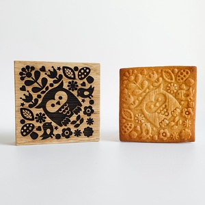 Skandináv stílusú bagoly sütipecsét - Mézeskalácshoz és spekulatius kekszhez - otthon & életmód - konyhafelszerelés, tálalás - sütés, főzés - sütidísz - Meska.hu