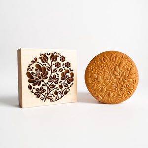 Népi virágmintás sütipecsét - Linzerhez, mézeskalácshoz, spekulatius kekszhez - otthon & életmód - konyhafelszerelés, tálalás - sütés, főzés - sütidísz - Meska.hu