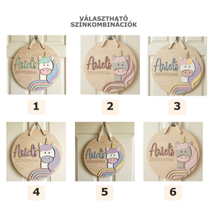 Egyedi gyerekszoba ajtódísz, névtábla falra, lemúr figurával, kreatív fotózási kellék - otthon & életmód - dekoráció - ajtó- és ablak dekoráció - ajtódísz & kopogtató - Meska.hu