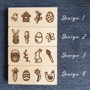 Kekszpecsét szett húsvéti, tavaszi mintákkal - kekszhez, mézeskalácshoz, fondanthoz, linzerhez - otthon & életmód - papír, írószer - pecsétek - szappan- és kerámiapecsét - Meska.hu