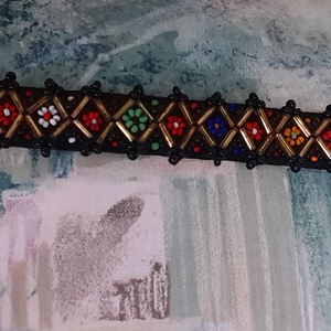 Népi gyöngy nyakék - ékszer - nyaklánc - gyöngyös nyaklánc - Meska.hu