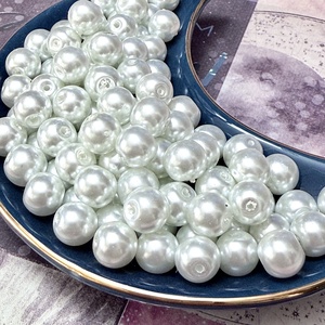 Fehér színű üveg teklagyöngy, 8 mm, 100 db, Kellékek & szerszámok, Gyöngyfűzés kellékek, Üveggyöngy, Gyöngyfűzés, gyöngyhímzés, Ékszerkészítés, MESKA