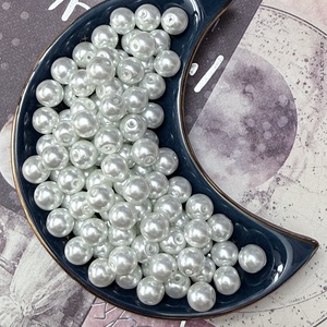 Fehér színű üveg teklagyöngy, 8 mm, 100 db - kellékek & szerszámok - gyöngyfűzés kellékek - üveggyöngy - Meska.hu