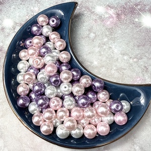 Vegyes színű üveg teklagyöngy, 8 mm, 80 db, Kellékek & szerszámok, Gyöngyfűzés kellékek, Üveggyöngy, Gyöngyfűzés, gyöngyhímzés, Ékszerkészítés, MESKA