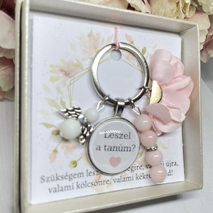 Tanú felkérő feliratos kulcstartó díszdobozban - táska & tok - kulcstartó & táskadísz - kulcstartó - Meska.hu