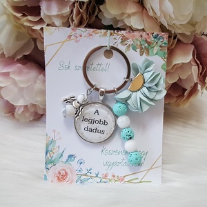 Legjobb dadus feliratos kulcstartó kísérőkártyával - Meska.hu