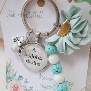 Legjobb dadus feliratos kulcstartó kísérőkártyával - táska & tok - kulcstartó & táskadísz - kulcstartó - Meska.hu