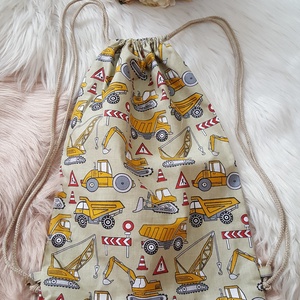 Jármű mintás oviszsák, tornazsák - Meska.hu