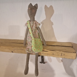 Játék textil cica táskával - játék & sport - baba & babaház - baba - Meska.hu