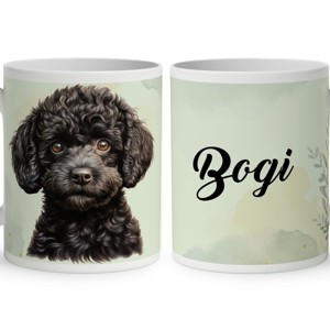 Névvel kérhető - Kis fekete uszkár portré mintás bögre, Otthon & Életmód, Konyhafelszerelés, tálalás, Tálalás, Bögre & Csésze, , MESKA