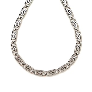 Orvosi acél ezüstszínű mintás lánc 45 cm, Ékszer, Nyaklánc, , MESKA