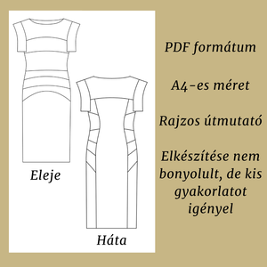 Íves ruha - PDF szabásminta - diy (csináld magad) - szabásminta, útmutató - szabásminta - Meska.hu