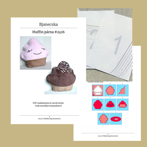 Puha Muffin Párna - Szabásminta PDF - diy (csináld magad) - szabásminta, útmutató - szabásminta - Meska.hu