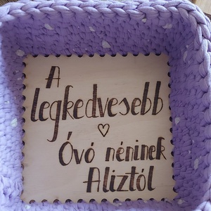 Horgolt kosár, ovális,kék - Névre szólóan is kérhetőlóan is kérhető - otthon & életmód - tárolás & rendszerezés - tárolókosár - Meska.hu