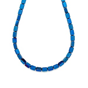 Hematit szinezett kék tégla 3x5mm ékszerkészítő alapanyag (füzér), Kellékek & szerszámok, Ásvány alapanyag, Ásványfüzér, , MESKA