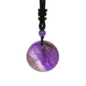 Kör metatron ametiszt medál zsinóron 3,5cm - Meska.hu