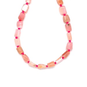 Opál pink hengerszerű 6-7x8-11mm, Kellékek & szerszámok, Ásvány alapanyag, Ásványfüzér, , MESKA