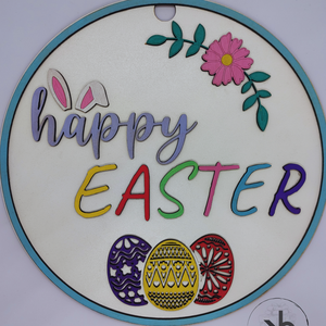 Húsvéti Happy Easter kopogtató/ ajtódísz  - Meska.hu