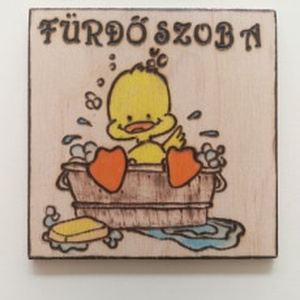 Ajtójelölő tábla  Fürdőszoba - Meska.hu