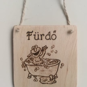 Ajtójelölő tábla '' Fürdőszoba'' - Meska.hu