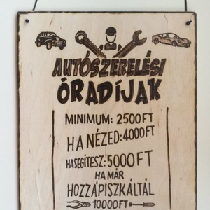 Vicces  tábla autószerelőknek - Meska.hu