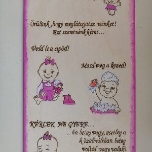 Tábla babalátogatóknak - otthon & életmód - dekoráció - kép & falikép - táblakép - Meska.hu