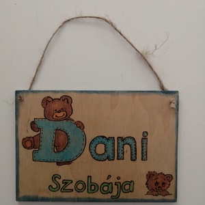 Dani szobája - ajtójelölő tábla  - Meska.hu