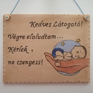 Kopogtató- alszik a baba - Meska.hu