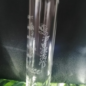 Kézzel gravírozott pálinkás üveg � Egyedi, saját feliratos késztermék (0,5 l) - otthon & életmód - konyhafelszerelés, tálalás - flaska, csatos üveg - Meska.hu