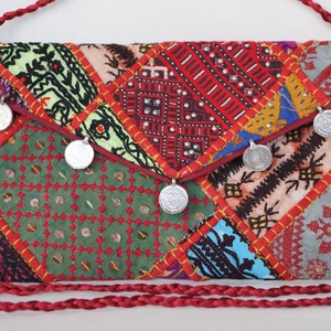 Boríték táska, kézzel hímzett, patchwork válltáska, kézitáska 6. - táska & tok - kézitáska & válltáska - válltáska - Meska.hu