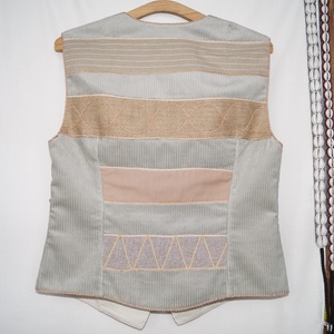 Női, bézs színű mellény - ruha & divat - női ruha - mellény - Meska.hu