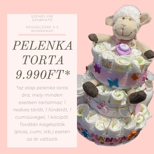 Pelenka torta kislánynak - játék & sport - babalátogató ajándékcsomag - Meska.hu