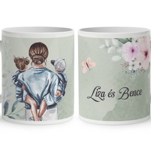Kérd a neveddel - Anya és a Gyerekek mintás bögre, Otthon & Életmód, Konyhafelszerelés, tálalás, Tálalás, Bögre & Csésze, , MESKA