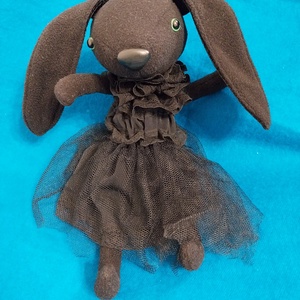 Charlotte dark nyuszi - black creepy bunny - játék & sport - plüssállat & játékfigura - nyuszi - Meska.hu