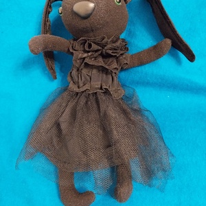 Charlotte dark nyuszi - black creepy bunny - játék & sport - plüssállat & játékfigura - nyuszi - Meska.hu