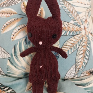 Bíborka - újrahasznos vagány nyuszi - 100% recycled (X) - játék & sport - plüssállat & játékfigura - nyuszi - Meska.hu