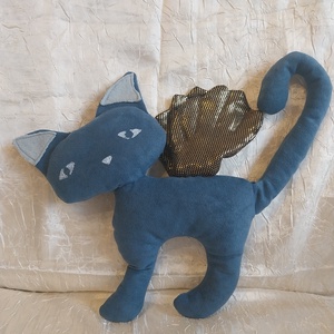 Kék-arany szárnyas cica - játék & sport - plüssállat & játékfigura - cica - Meska.hu