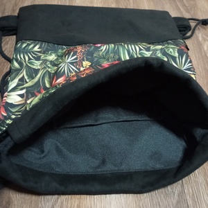 Trópusi virágmintás tornazsák - táska & tok - hátizsák - tornazsák, gymbag - Meska.hu