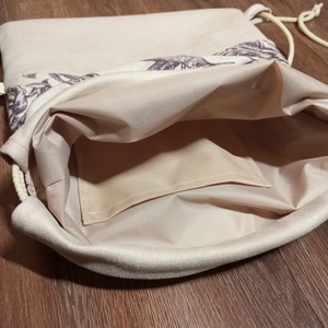 Kolibri és virág mintás tornazsák - táska & tok - hátizsák - tornazsák, gymbag - Meska.hu