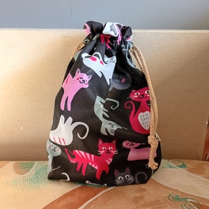Cica mintás tisztasági vagy uzsonnás zsák, Játék & Sport, Ovis felszerelés, Ovis zsák, Varrás, MESKA