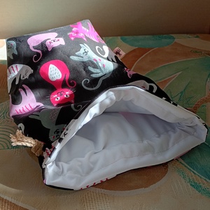 Cica mintás tisztasági vagy uzsonnás zsák - játék & sport - ovis felszerelés - ovis zsák - Meska.hu