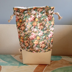 Húsvéti mintás tisztasági vagy uzsonnás zsák - játék & sport - ovis felszerelés - ovis zsák - Meska.hu