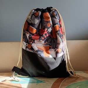 Kávémintás tornazsák, Táska & Tok, Hátizsák, Tornazsák, Gymbag, Varrás, MESKA