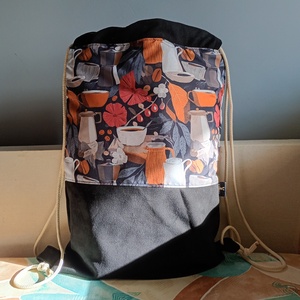 Kávémintás tornazsák - táska & tok - hátizsák - tornazsák, gymbag - Meska.hu